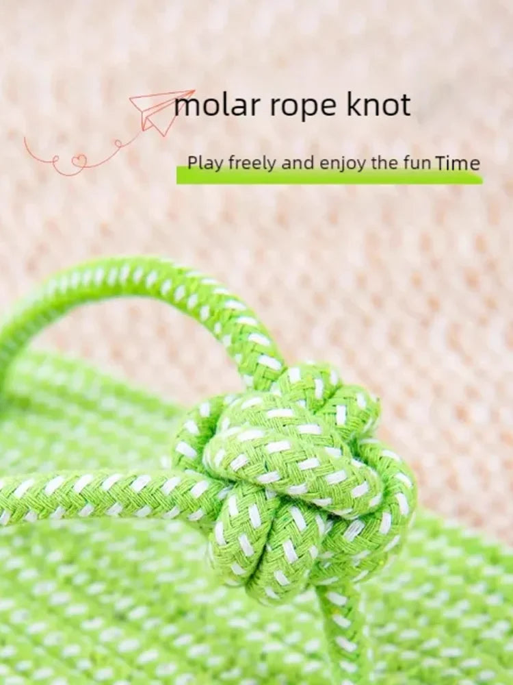 Durable Cotton Rope Slipper Knot Dog Chew Toy Small Dog Interactive Teeth Cleaning Molar Tartar Removal Safe Pet Chew Supplies
