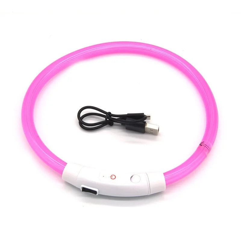 3 Modes Usb Dog Luminous Charge Collar Led Cat Dogs Collars Detachable Night Led Glow Dog Loss Prevention Collar Pet Accessories