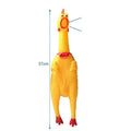 1PCS New Pet Dog Squeak Toy Screaming Chicken Squeeze Dog Chew Toy Durable And Fun Yellow Rubber Exhaust Chicken Toys