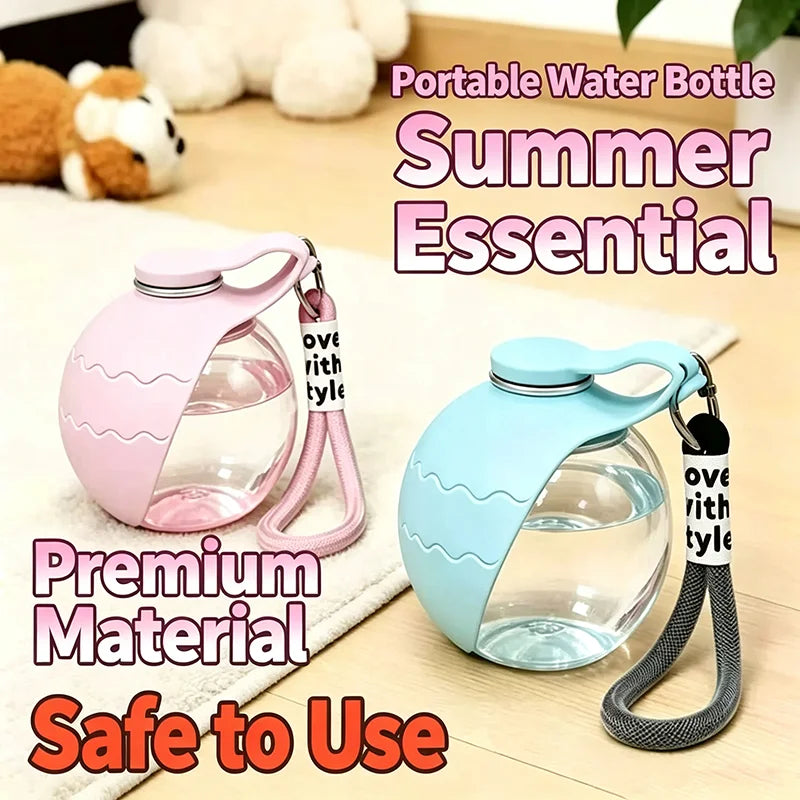 Fashion Leak-Proof Pet Dog Water Bottle With Collapsible Silicone Bowl Travel Cup For Dog And Cat Suitable For Outdoor Activitie