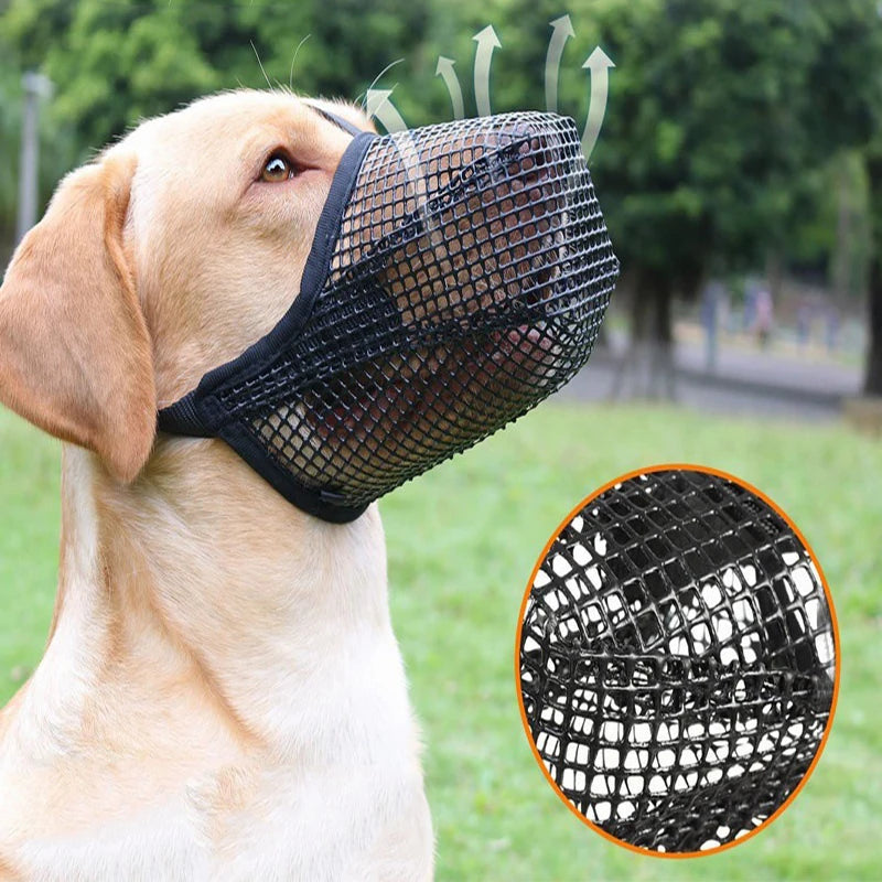 Winter Adjustable Dog Mouth Cover Anti-Bite Breathable Pet Mask for Water Drinking Lick Control