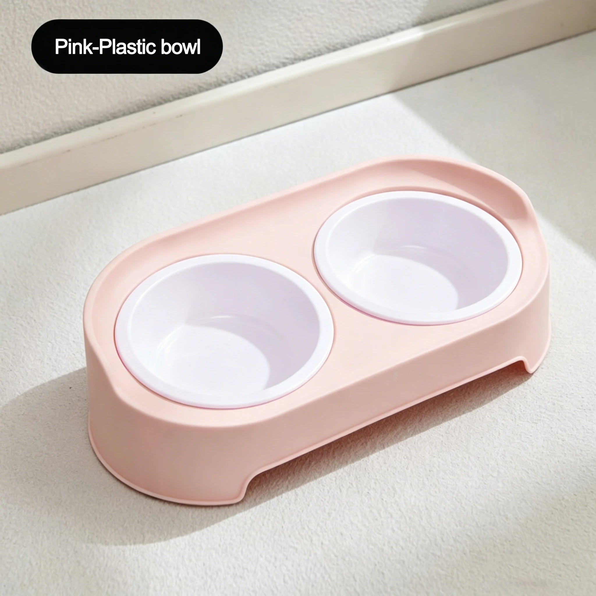 Elevated Pet Dog Cat Bowl Feeder Raised Stand with Double Stainless Steel Food Water Bowls For Small Medium Large Dogs Cats