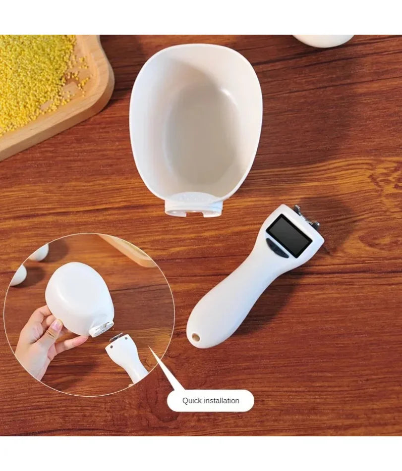 Pet Food Measuring Scoop Electronic Dog Cat Food Measuring Cup Digital Spoon Scale Kitchen Food Scale with LED Display