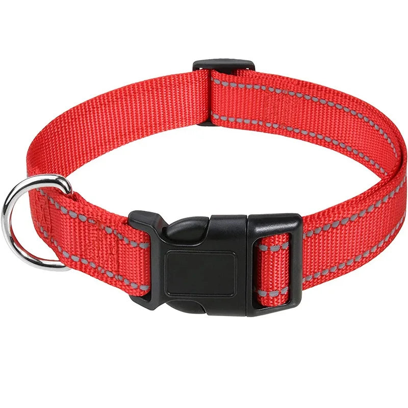 10 Colors Pet Dog Collar Nylon Neck Collar for Small Mdium Large Dog Chihuahua Leash Reflective Collars Supplies Pet Accessories