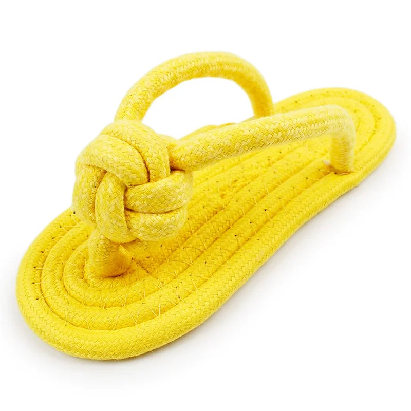 Durable Cotton Rope Slipper Knot Dog Chew Toy Small Dog Interactive Teeth Cleaning Molar Tartar Removal Safe Pet Chew Supplies