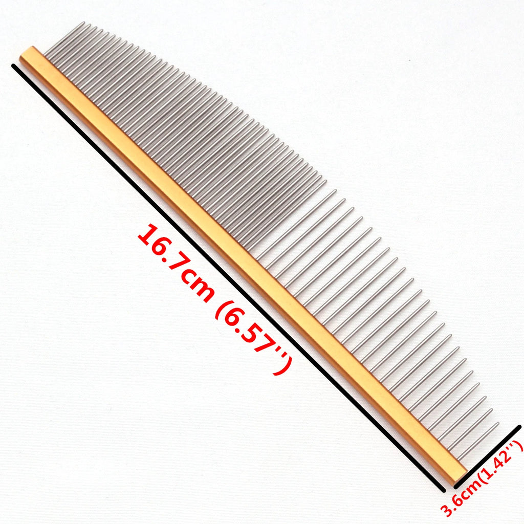 Pet Comb Aluminium Handle Dog Grooming Comb Colorful Cat Flur Comb Light Colorful Brush for Pet Salon Dropshipping
