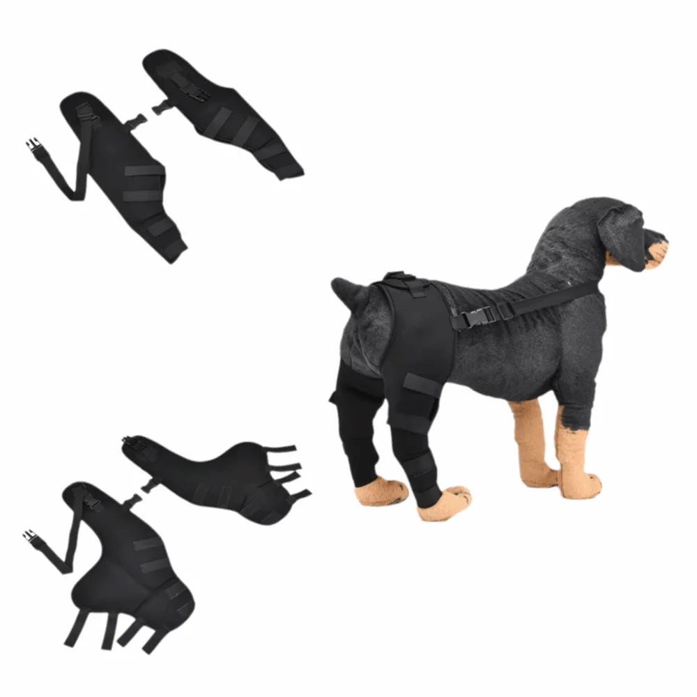 Adjustable Dog Knee Brace Breathable Comfortable Rear Leg Knee Brace with Reflective Strip Durable Dog Leg Support Brace