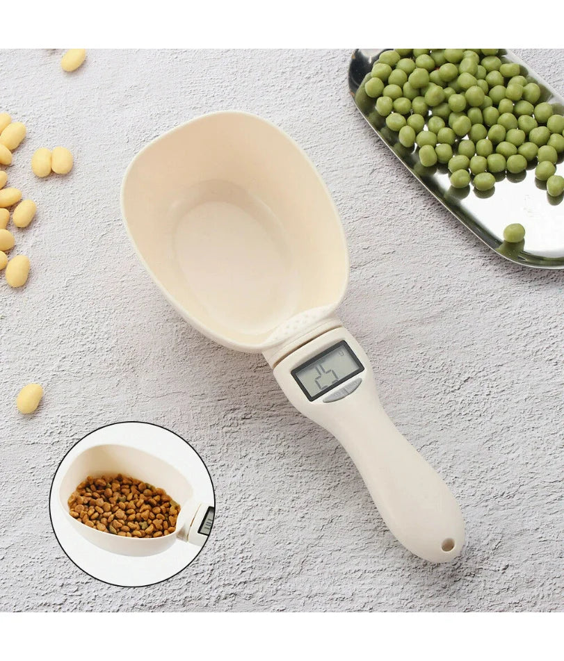 Pet Food Measuring Scoop Electronic Dog Cat Food Measuring Cup Digital Spoon Scale Kitchen Food Scale with LED Display