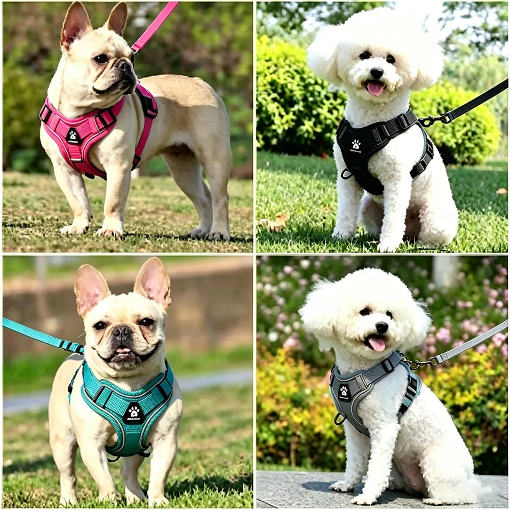 Harness and Leash Set Pet Accessories Dog Harness For Small Dog French Bulldog Pug Pitbull Puppy Pectoral Collar Chiens Supplies