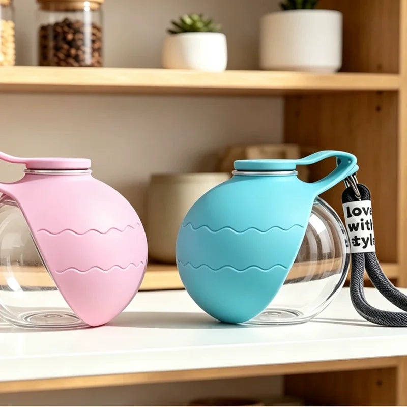 Fashion Leak-Proof Pet Dog Water Bottle With Collapsible Silicone Bowl Travel Cup For Dog And Cat Suitable For Outdoor Activitie