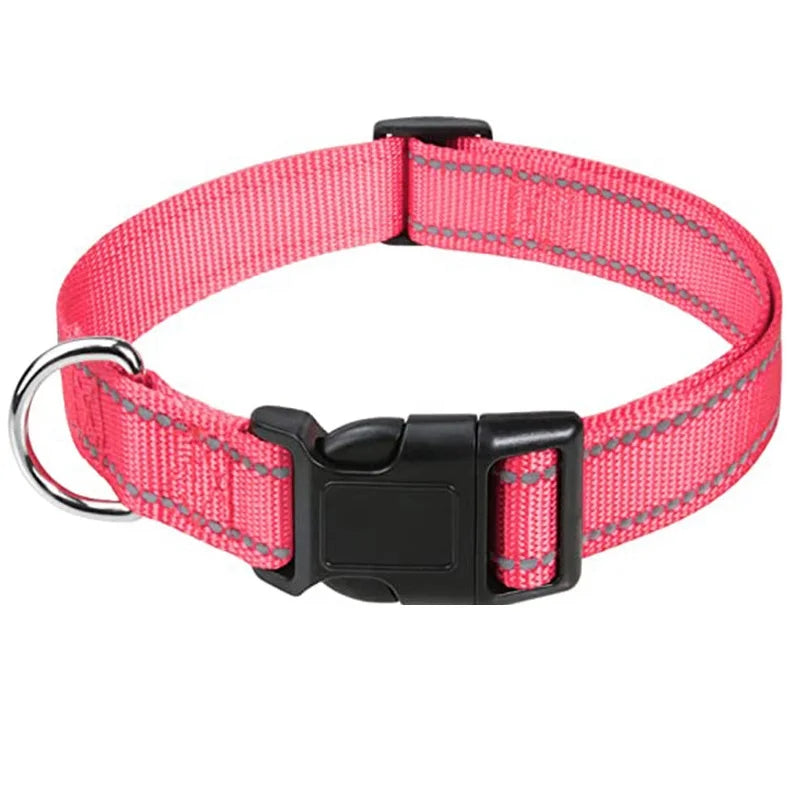 10 Colors Pet Dog Collar Nylon Neck Collar for Small Mdium Large Dog Chihuahua Leash Reflective Collars Supplies Pet Accessories