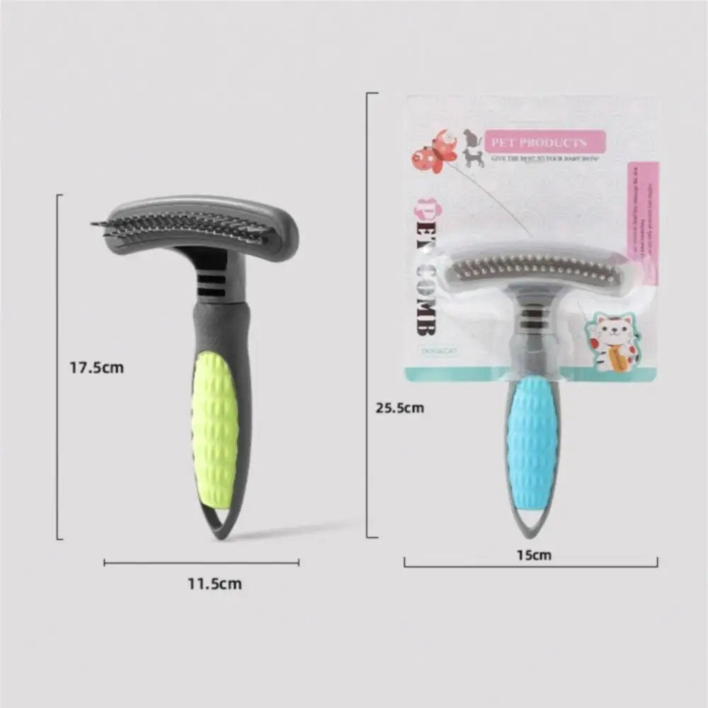 Large Size Pet Undercoat Rake 20 Single Row Rotating Pins 39 Double Row Rotating Pins Pet Hair Removal Brush