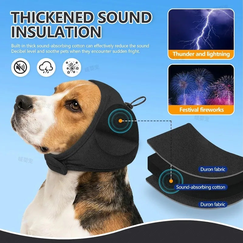 Pet Dog Ear Muffs Dog Noise Reduction Sound Insulation Swimming Waterproof Headgear Dog Emotional Soothing Headgear Dog Calming