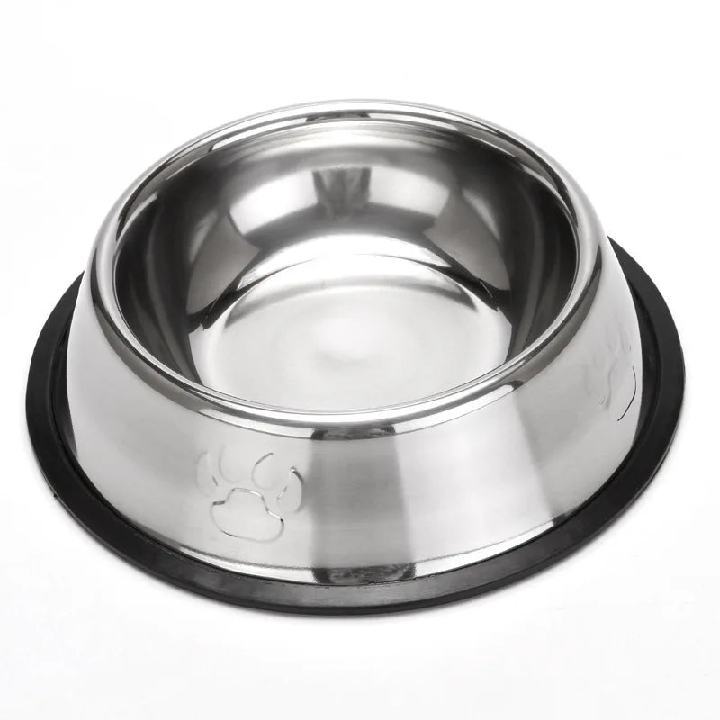 Stainless Steel Pet Bowl Cat Bowl Dog Food Bowl Multi-Specification Anti-fall Food Bowl Food Bowl Feeding Pet Supplies