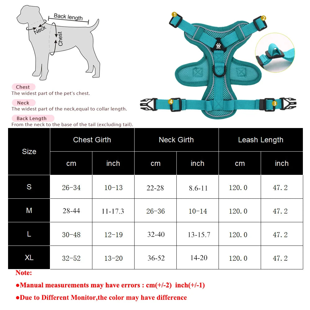 Harness and Leash Set Pet Accessories Dog Harness For Small Dog French Bulldog Pug Pitbull Puppy Pectoral Collar Chiens Supplies