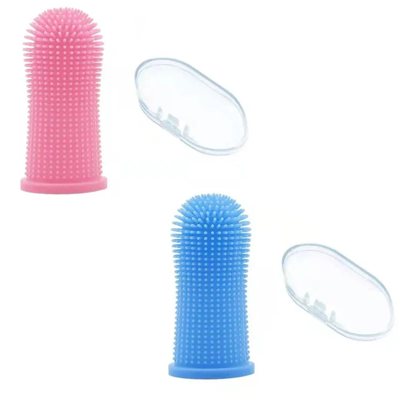 1/2/3pcs Dog Super Soft Pet Finger Toothbrush Teeth Cleaning Bad Breath Care Nontoxic Silicone Tooth Brush Tool