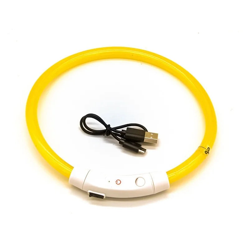 3 Modes Usb Dog Luminous Charge Collar Led Cat Dogs Collars Detachable Night Led Glow Dog Loss Prevention Collar Pet Accessories