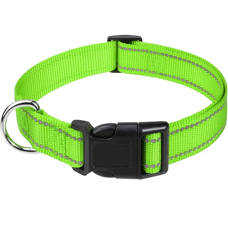 10 Colors Pet Dog Collar Nylon Neck Collar for Small Mdium Large Dog Chihuahua Leash Reflective Collars Supplies Pet Accessories