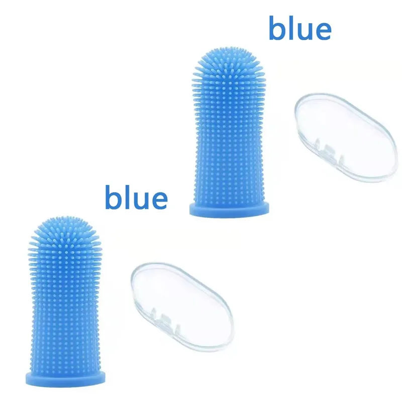 1/2/3pcs Dog Super Soft Pet Finger Toothbrush Teeth Cleaning Bad Breath Care Nontoxic Silicone Tooth Brush Tool