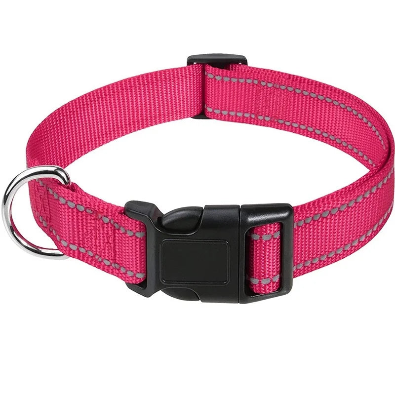 10 Colors Pet Dog Collar Nylon Neck Collar for Small Mdium Large Dog Chihuahua Leash Reflective Collars Supplies Pet Accessories