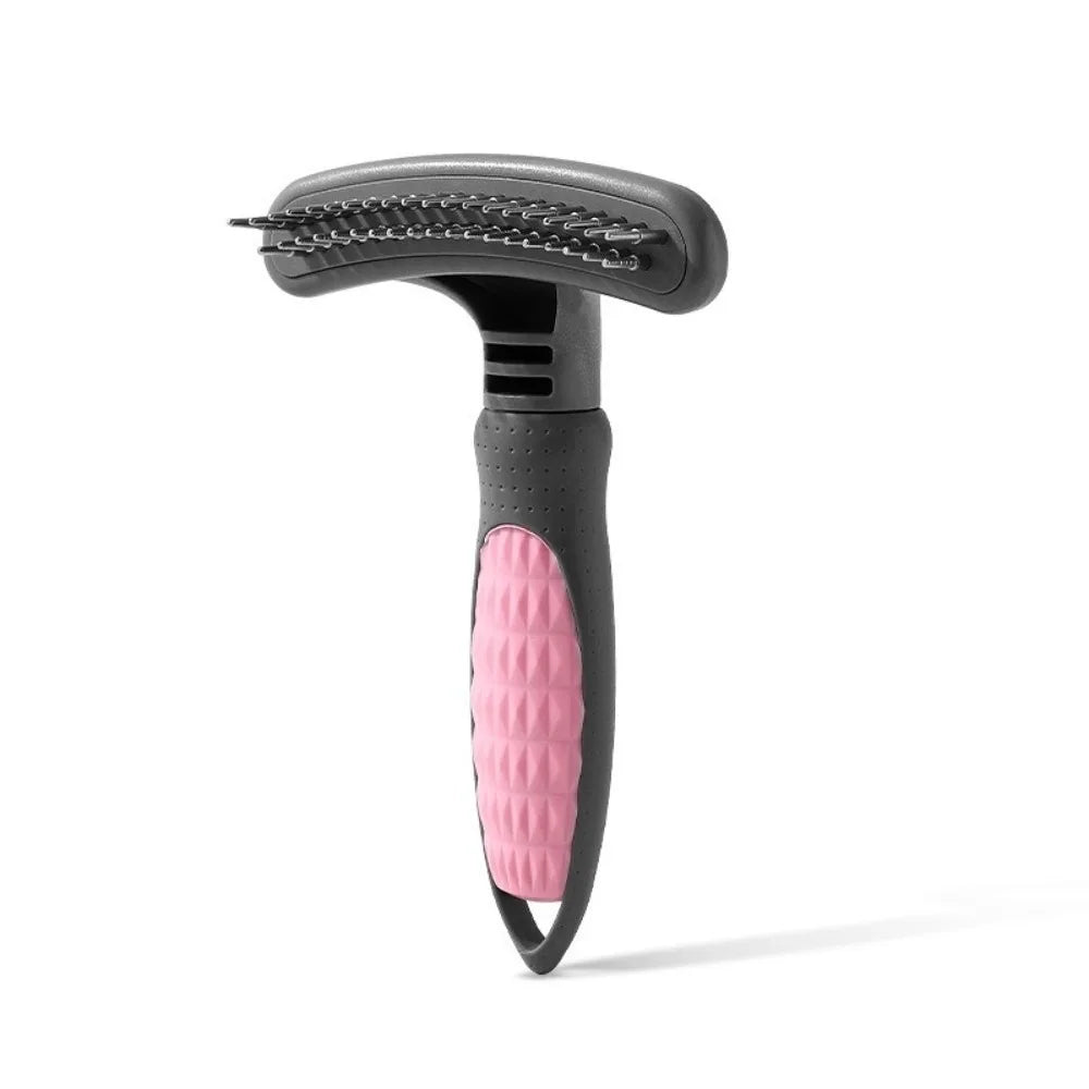 Large Size Pet Undercoat Rake 20 Single Row Rotating Pins 39 Double Row Rotating Pins Pet Hair Removal Brush