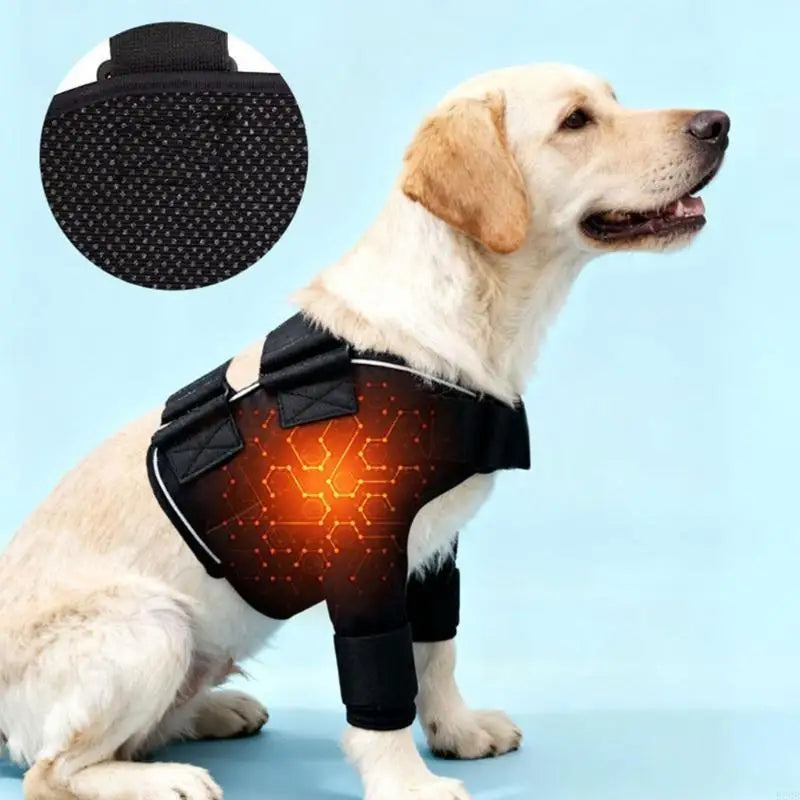 Adjustable Dog Shoulder Harness Knee Brace Joint Wrap for Front Leg Protecting