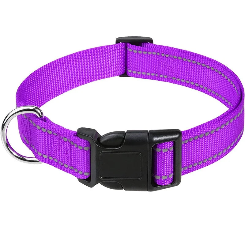 10 Colors Pet Dog Collar Nylon Neck Collar for Small Mdium Large Dog Chihuahua Leash Reflective Collars Supplies Pet Accessories