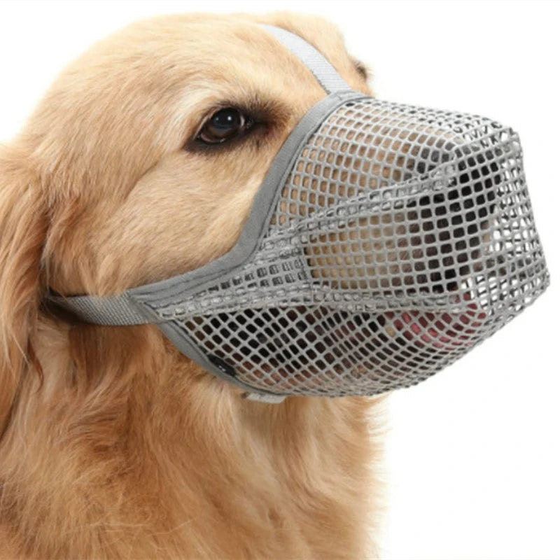 Winter Adjustable Dog Mouth Cover Anti-Bite Breathable Pet Mask for Water Drinking Lick Control