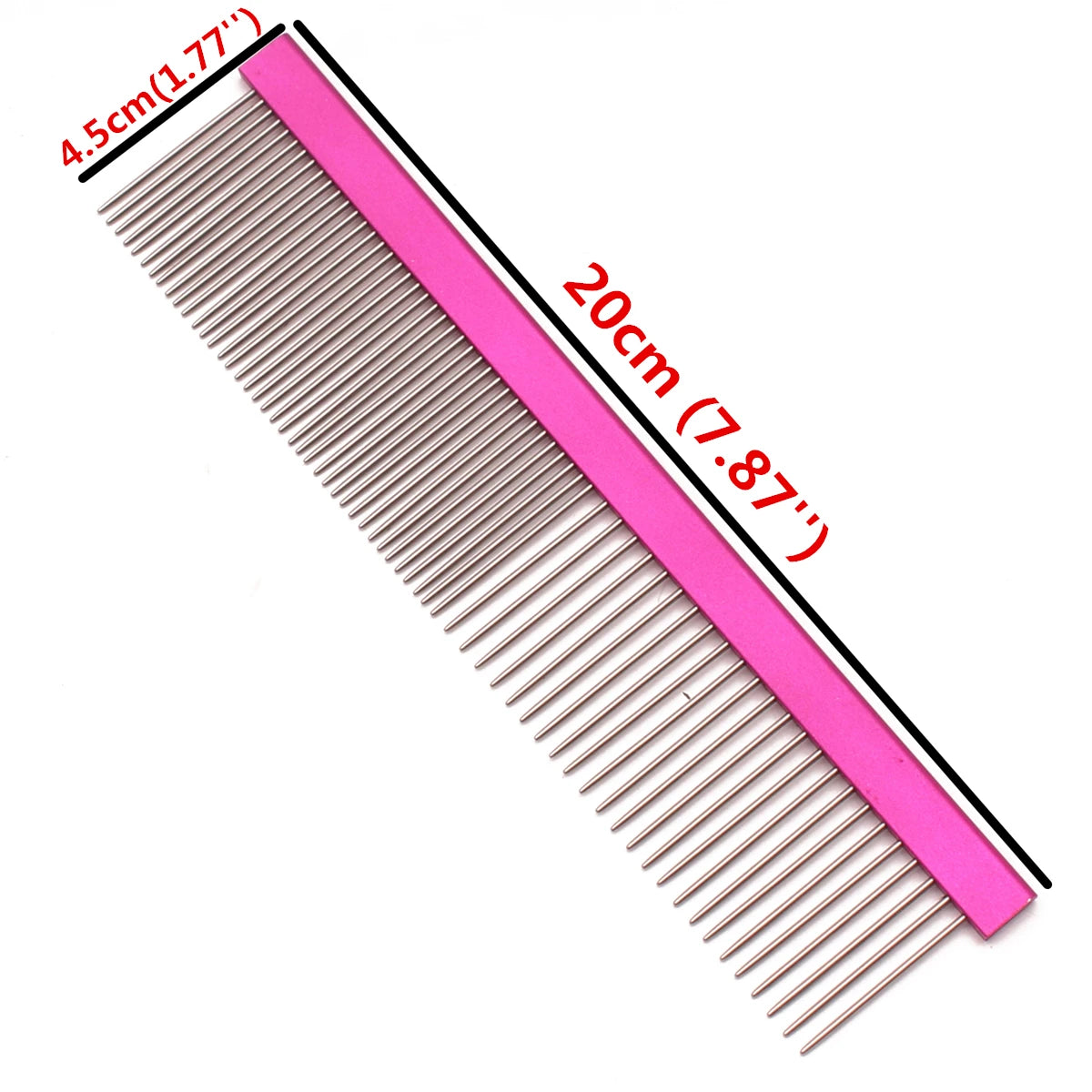 Pet Comb Aluminium Handle Dog Grooming Comb Colorful Cat Flur Comb Light Colorful Brush for Pet Salon Dropshipping