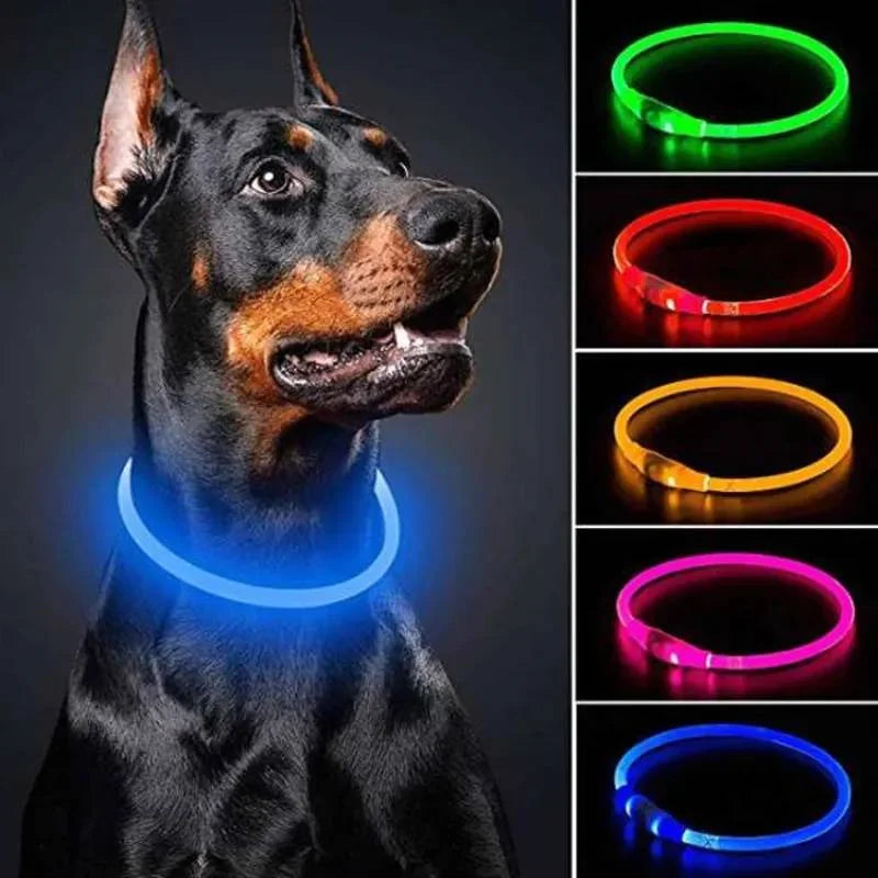 3 Modes Usb Dog Luminous Charge Collar Led Cat Dogs Collars Detachable Night Led Glow Dog Loss Prevention Collar Pet Accessories