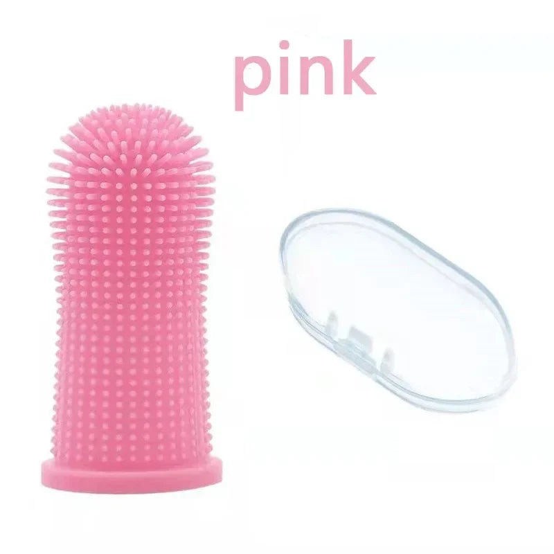1/2/3pcs Dog Super Soft Pet Finger Toothbrush Teeth Cleaning Bad Breath Care Nontoxic Silicone Tooth Brush Tool