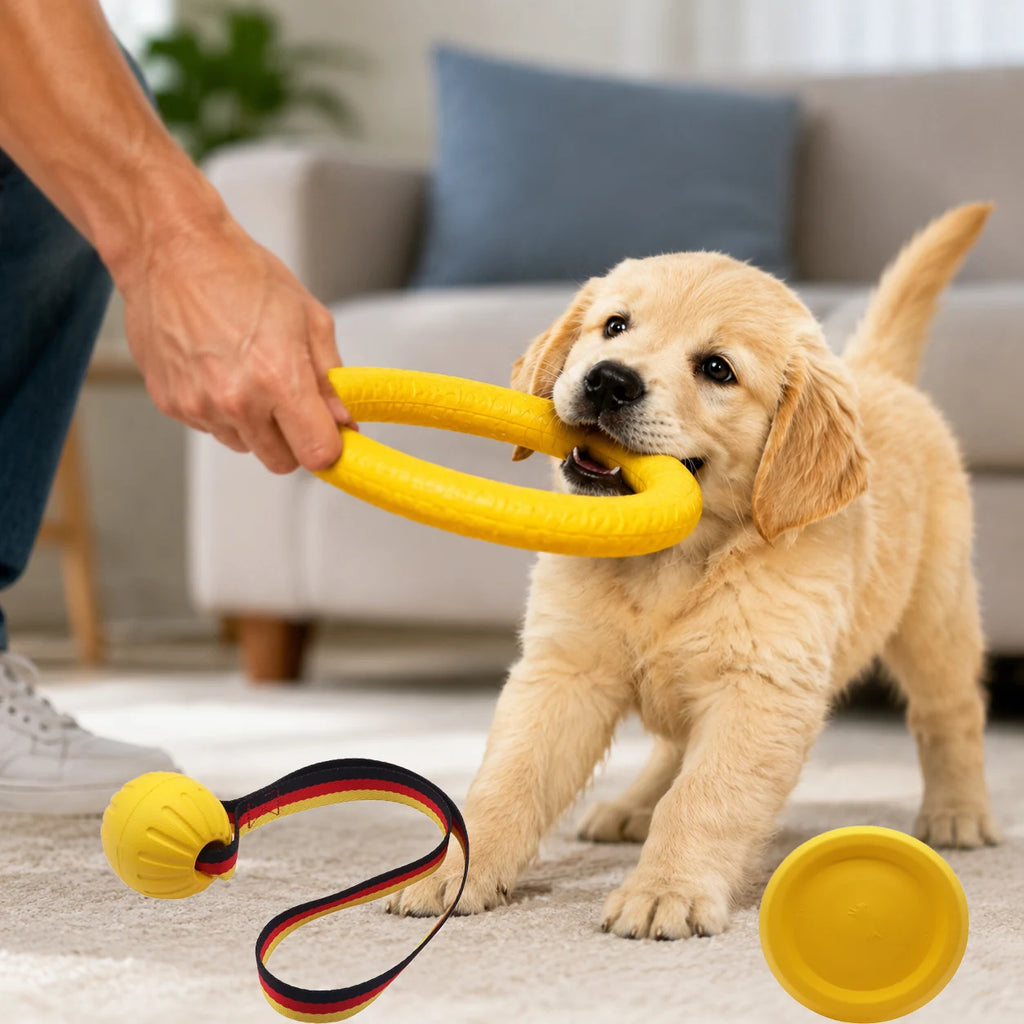 Dog Toys Pet Flying Discs EVA Dog Flying Disc Ring for Fetch Tug Games Soft Safe Chew Toy for Large Dogs Puppies Outdoor Play