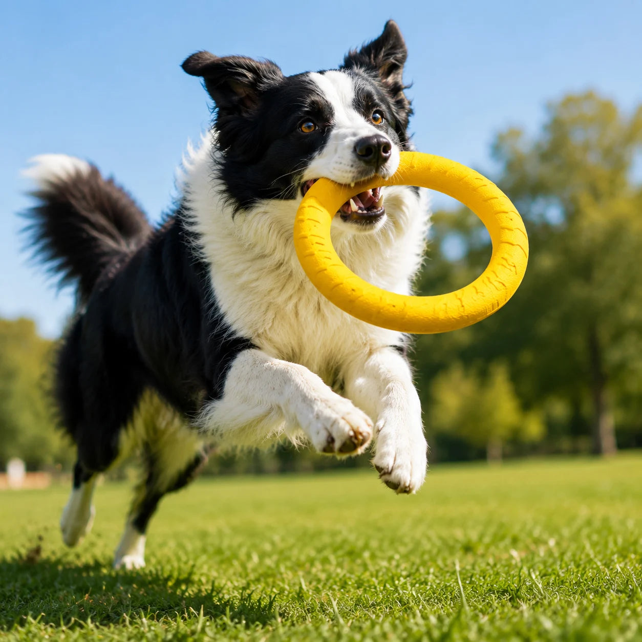 Dog Toys Pet Flying Discs EVA Dog Flying Disc Ring for Fetch Tug Games Soft Safe Chew Toy for Large Dogs Puppies Outdoor Play