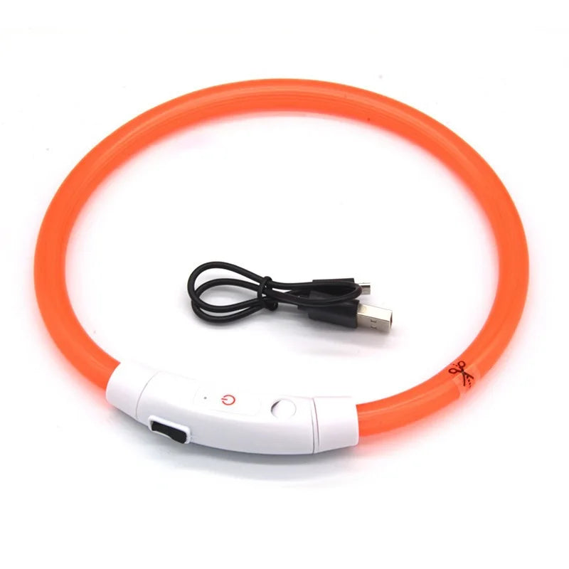 3 Modes Usb Dog Luminous Charge Collar Led Cat Dogs Collars Detachable Night Led Glow Dog Loss Prevention Collar Pet Accessories