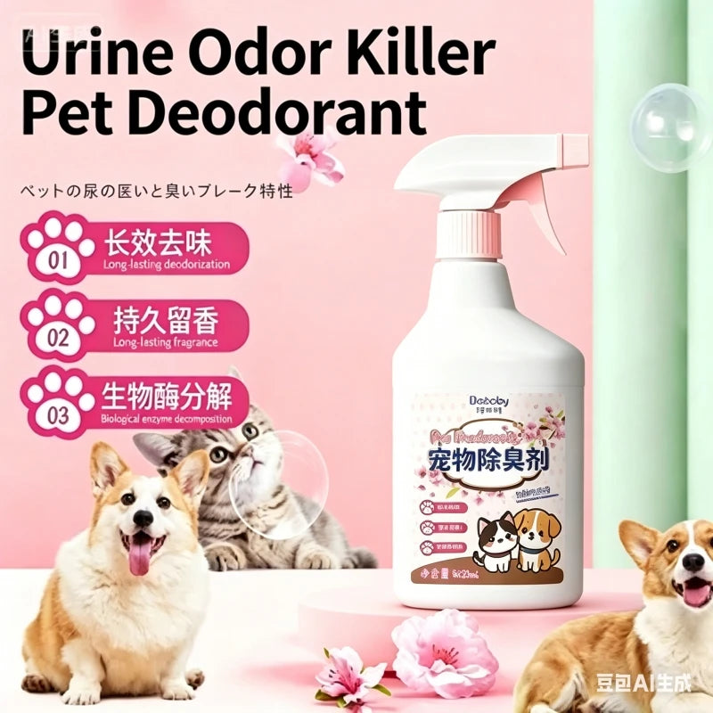 Cat deodorant, pet deodorant, dog urine deodorant, cat litter basin deodorant, biological enzyme deodorant spray
