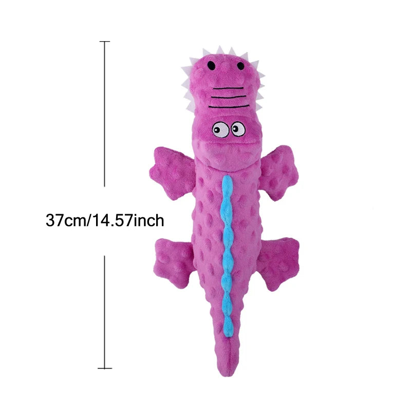 Dog Toys Soft Plush Pet Dog Squeaky Chew Toys Stuffed Crocodile for Small Large Dogs Cat Cute Interactive Squeak Toy Durable