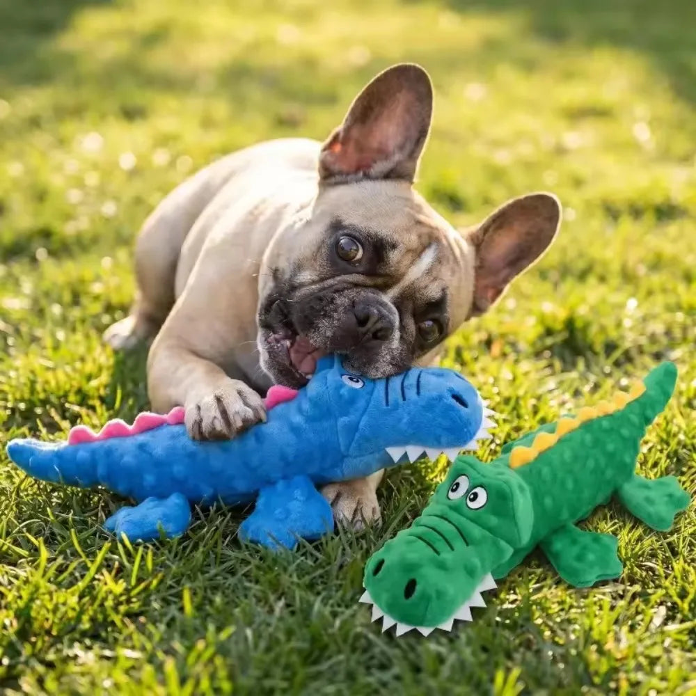Dog Toys Soft Plush Pet Dog Squeaky Chew Toys Stuffed Crocodile for Small Large Dogs Cat Cute Interactive Squeak Toy Durable
