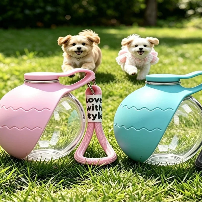 Fashion Leak-Proof Pet Dog Water Bottle With Collapsible Silicone Bowl Travel Cup For Dog And Cat Suitable For Outdoor Activitie