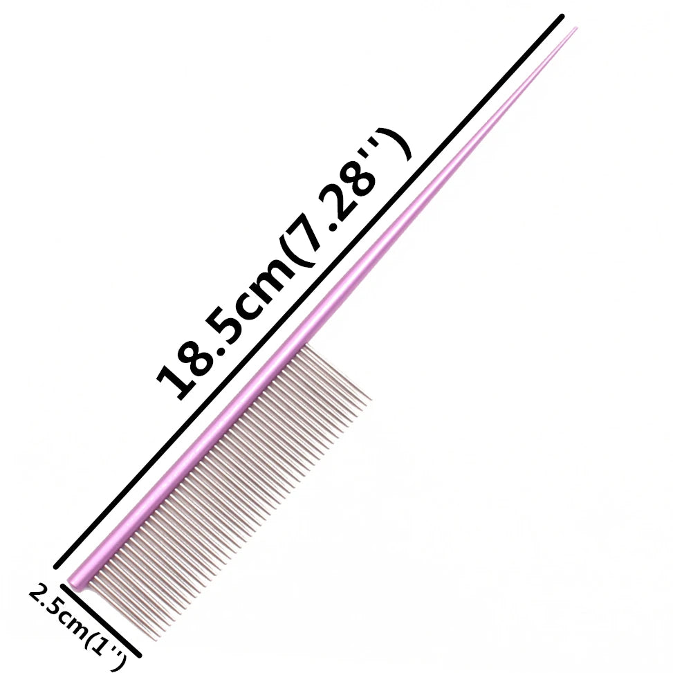 Pet Comb Aluminium Handle Dog Grooming Comb Colorful Cat Flur Comb Light Colorful Brush for Pet Salon Dropshipping