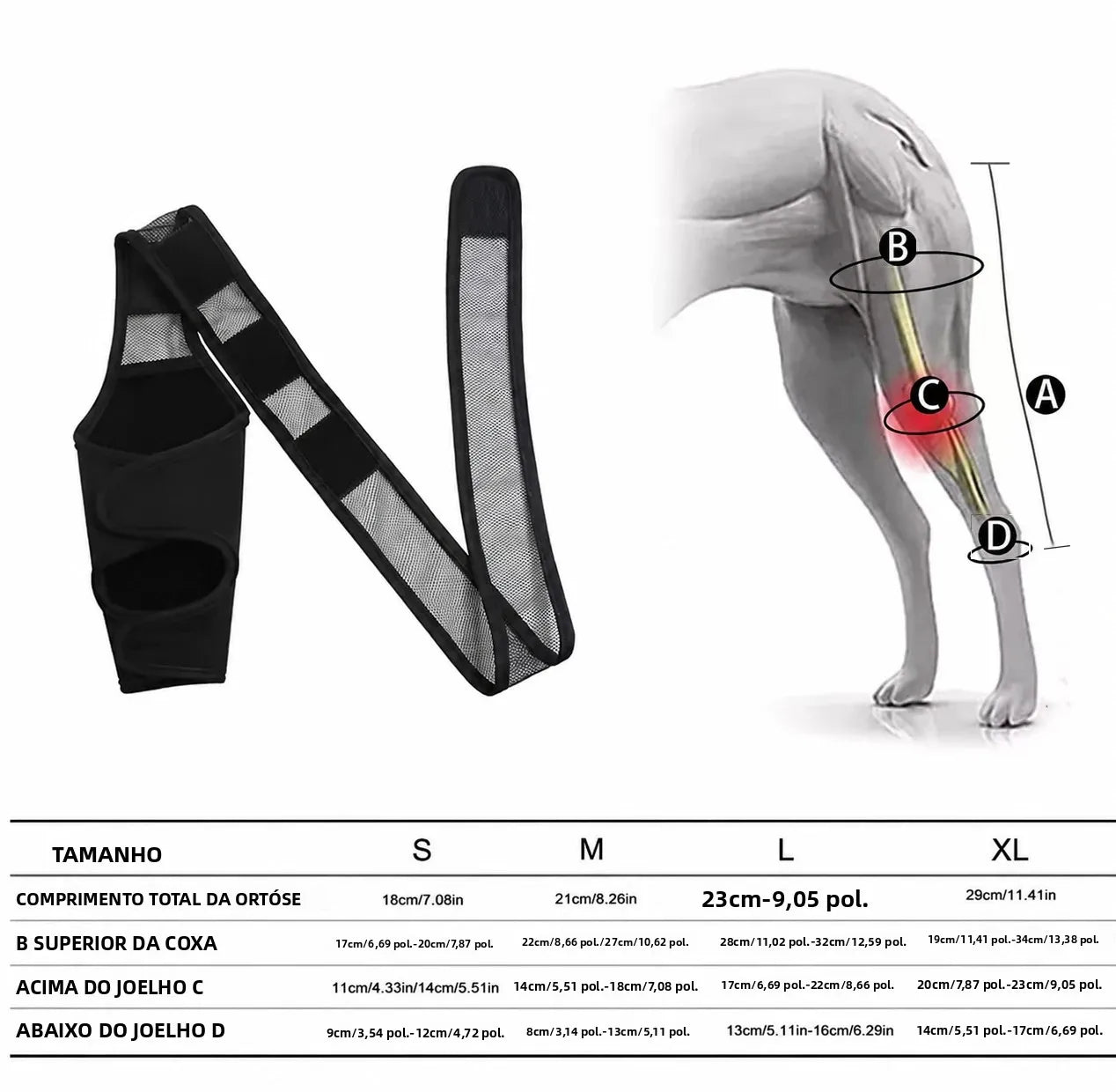Pet Dog Knee Brace for Joint Pain Muscle Sore Leg Brace Rear Leg Bracer Support for Elderly Disabled Injured Dogs Knee Brace