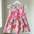 Dog Princess Dress Summer Kitten Pet Skirt Pink Printed Bow Lace Dog Dresses for Small Medium Puppies Poodle Chihuahua Apparel