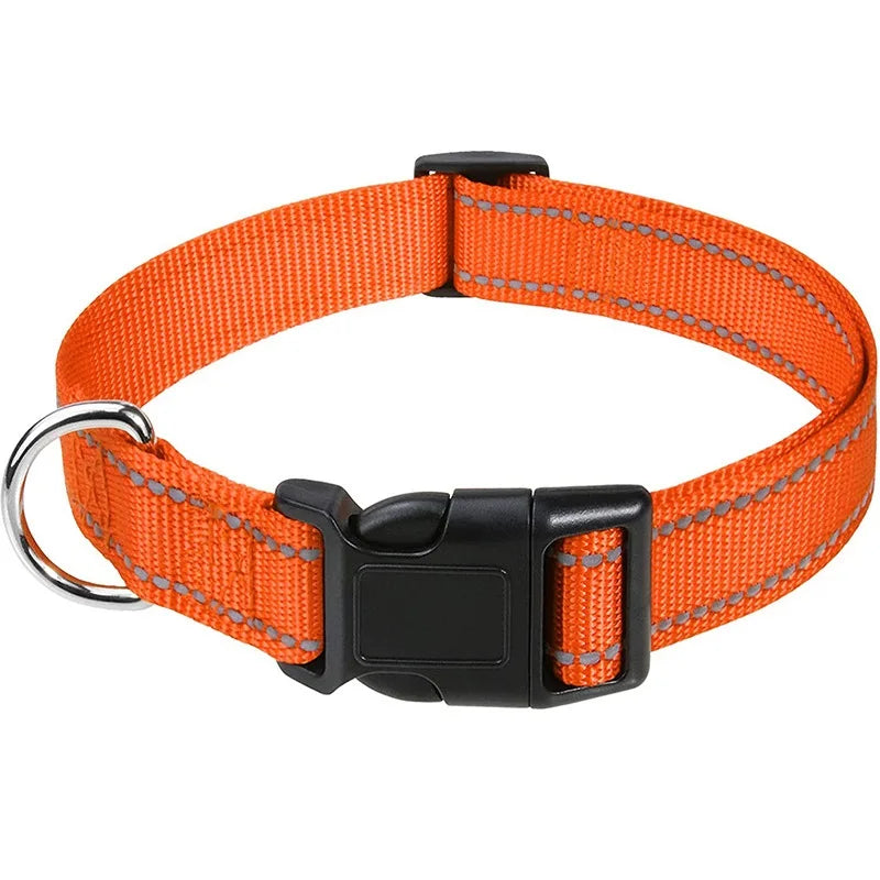 10 Colors Pet Dog Collar Nylon Neck Collar for Small Mdium Large Dog Chihuahua Leash Reflective Collars Supplies Pet Accessories