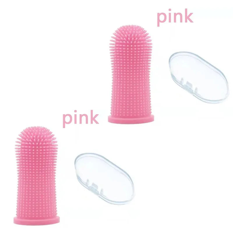 1/2/3pcs Dog Super Soft Pet Finger Toothbrush Teeth Cleaning Bad Breath Care Nontoxic Silicone Tooth Brush Tool