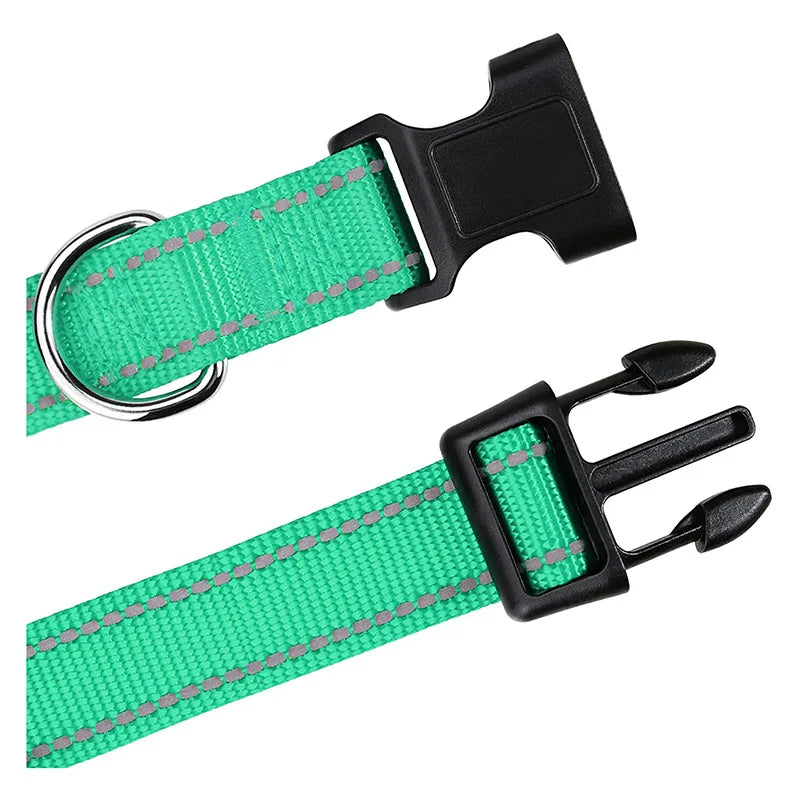 10 Colors Pet Dog Collar Nylon Neck Collar for Small Mdium Large Dog Chihuahua Leash Reflective Collars Supplies Pet Accessories