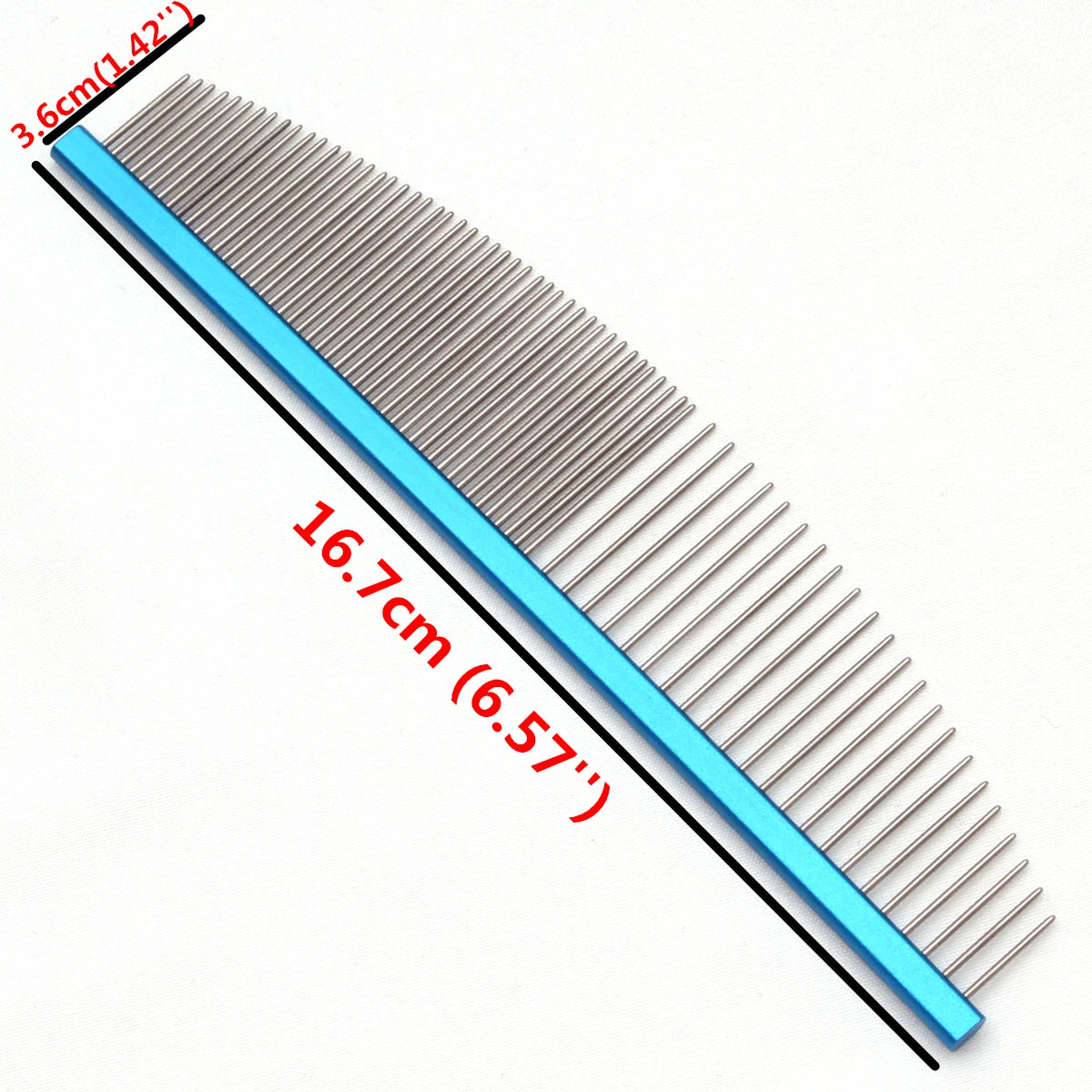 Pet Comb Aluminium Handle Dog Grooming Comb Colorful Cat Flur Comb Light Colorful Brush for Pet Salon Dropshipping