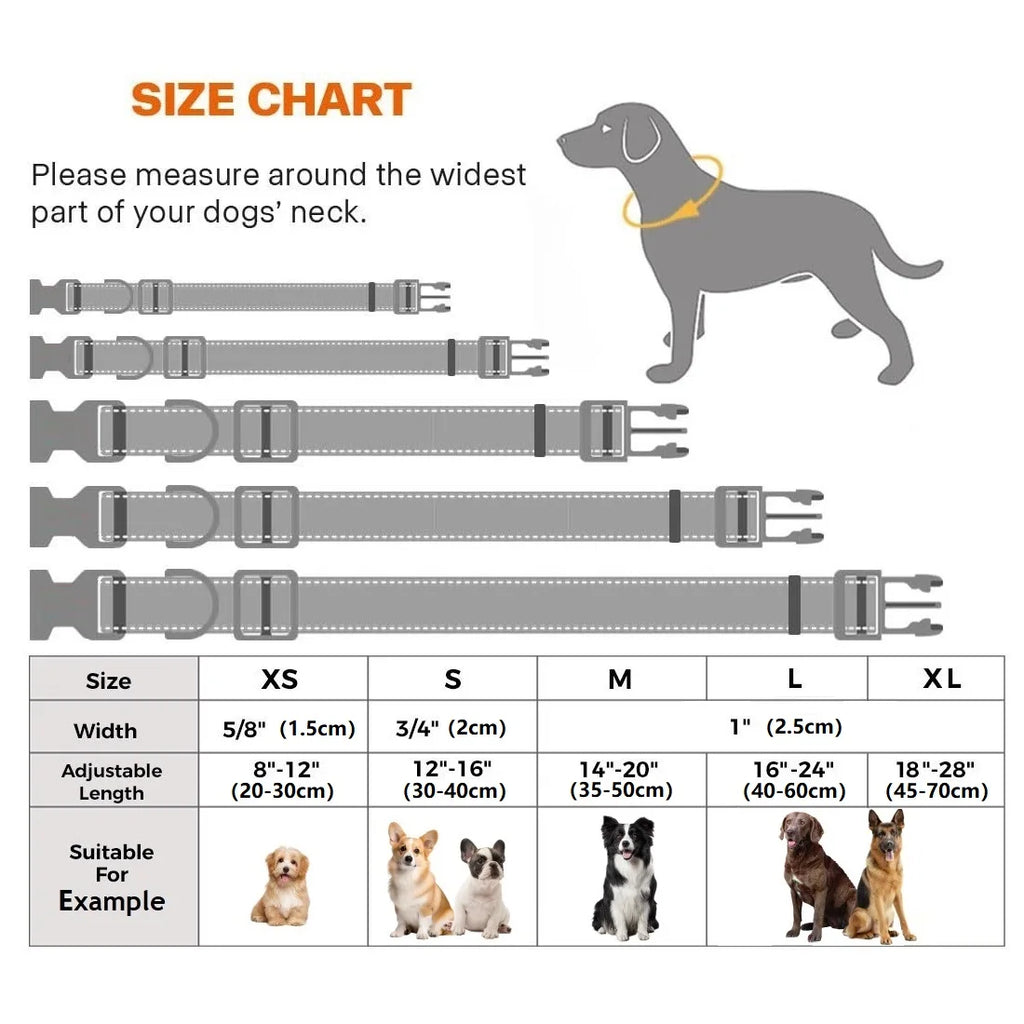 10 Colors Pet Dog Collar Nylon Neck Collar for Small Mdium Large Dog Chihuahua Leash Reflective Collars Supplies Pet Accessories