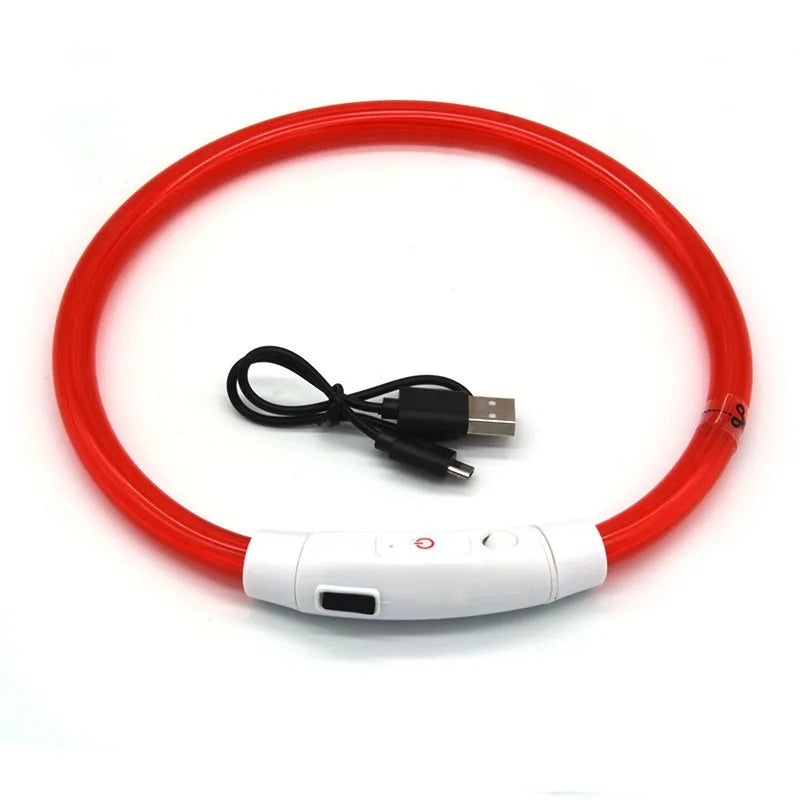 3 Modes Usb Dog Luminous Charge Collar Led Cat Dogs Collars Detachable Night Led Glow Dog Loss Prevention Collar Pet Accessories