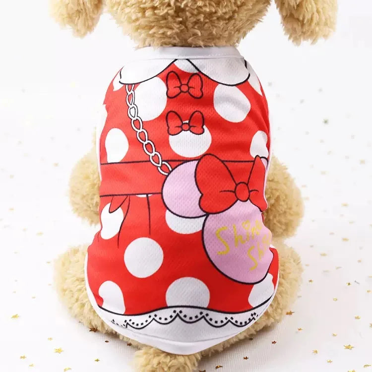 Pet Dog Clothes Cartoon Clothing Puppy Dogs Soft Vests Summer Shirt Casual T-Shirt for Small Pet Supplies