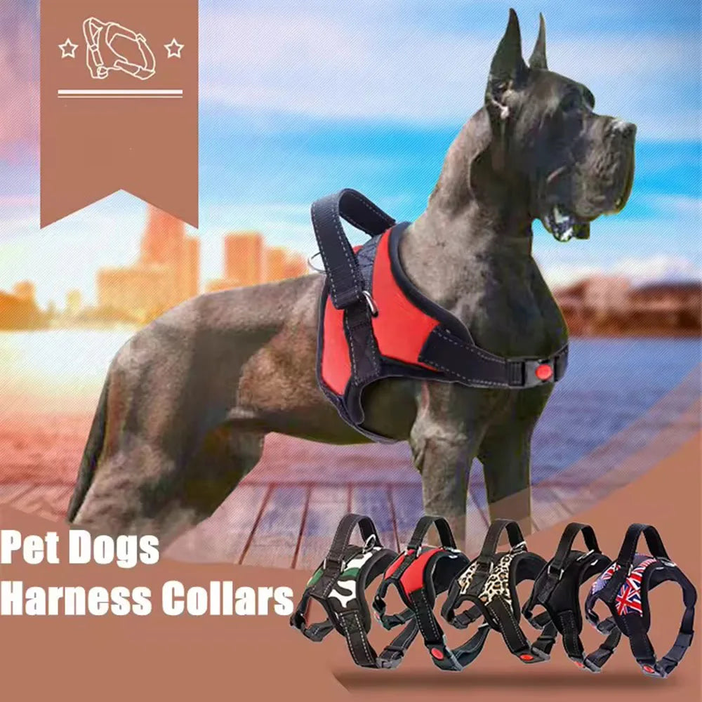 Adjustable Dog Harness Pet Large Dog Walk Out Harness Vest Collar for Small Medium Large Dogs Pets Accessories ﻿