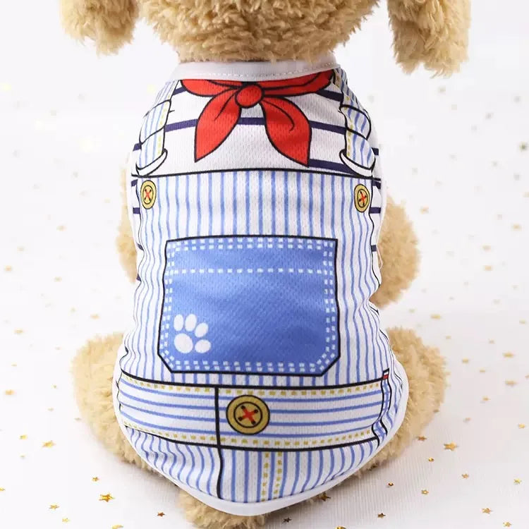 Pet Dog Clothes Cartoon Clothing Puppy Dogs Soft Vests Summer Shirt Casual T-Shirt for Small Pet Supplies